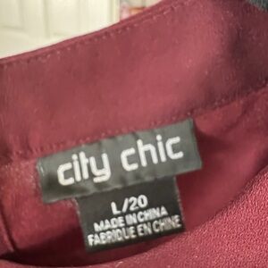 City Chic Deep Rose soft Blouse